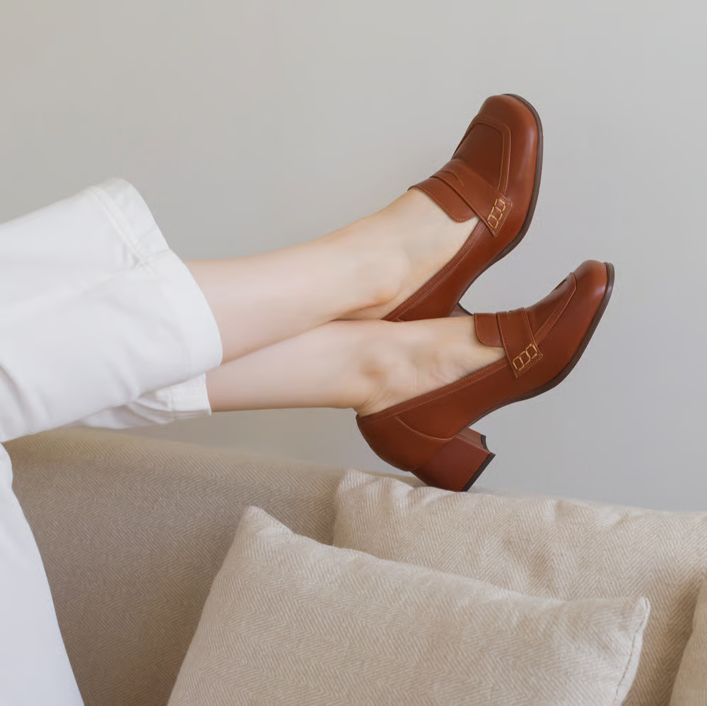 Mocassim Feminino de Couro